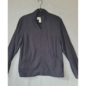 Orvis Lightweight Rayon Zip Jacket Women's Size Small Black Outdoor Stretch
